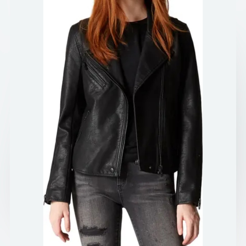BLANKNYC Onyx Faux Leather Moto Jacket